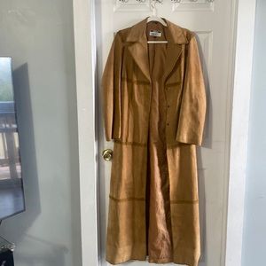 100% Genuine Leather Vintage Michael Hoban Trench Coat.